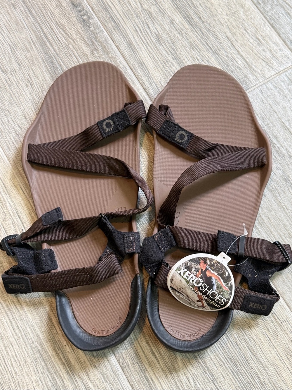 Xero Shoes ZTrek Men's Barefoot Minimalist Packable Foldable Sandals Size 14 NWT